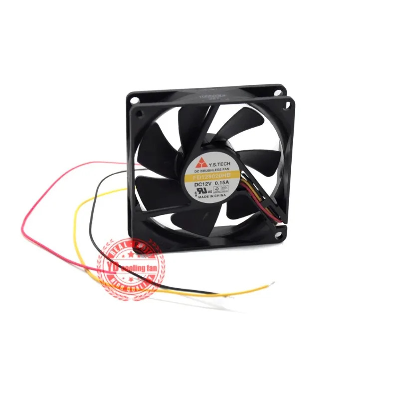JFG Y.S.TECH FD128020HB 8020 12V 3핀 8CM 냉각팬용