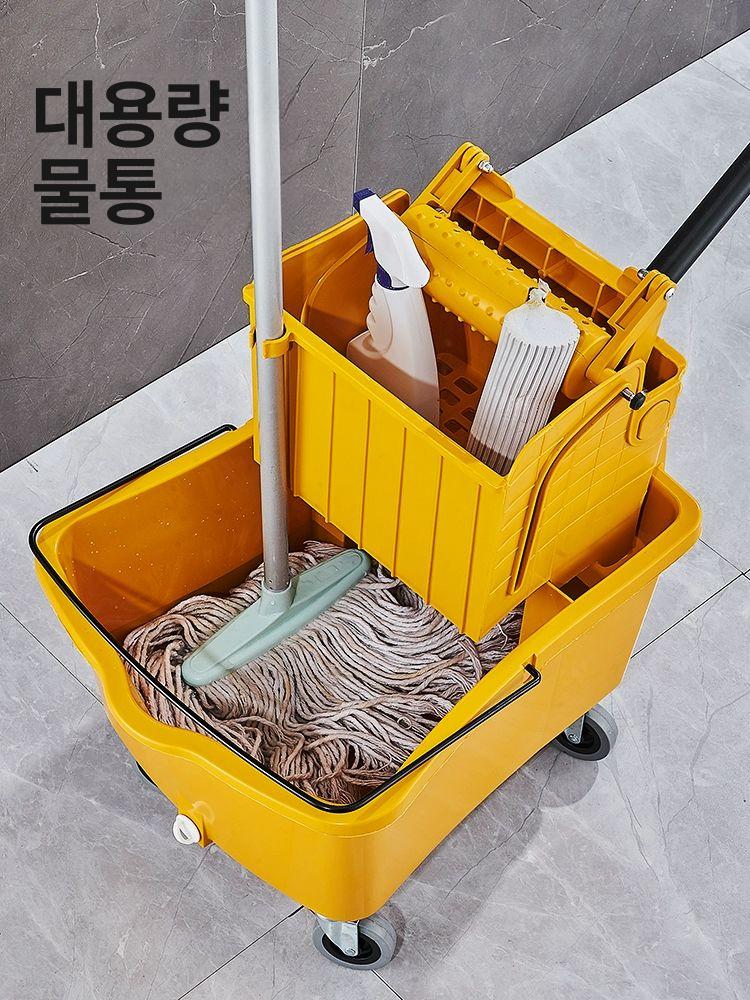 물걸레 짜는기계 대걸레 가정용 짜기 마대 바로 탈수기 걸레통 청소 - 상세 이미지 3