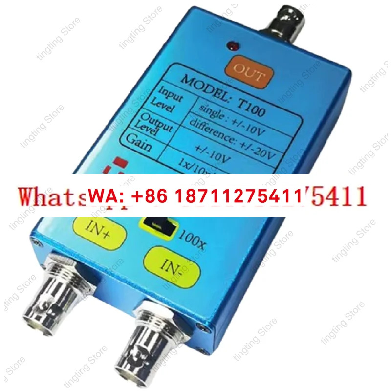 스마트 T100 오실로스코프 차동 프로브 신호 증폭기 USB 인터페이스 충전식 저잡음 간편설치