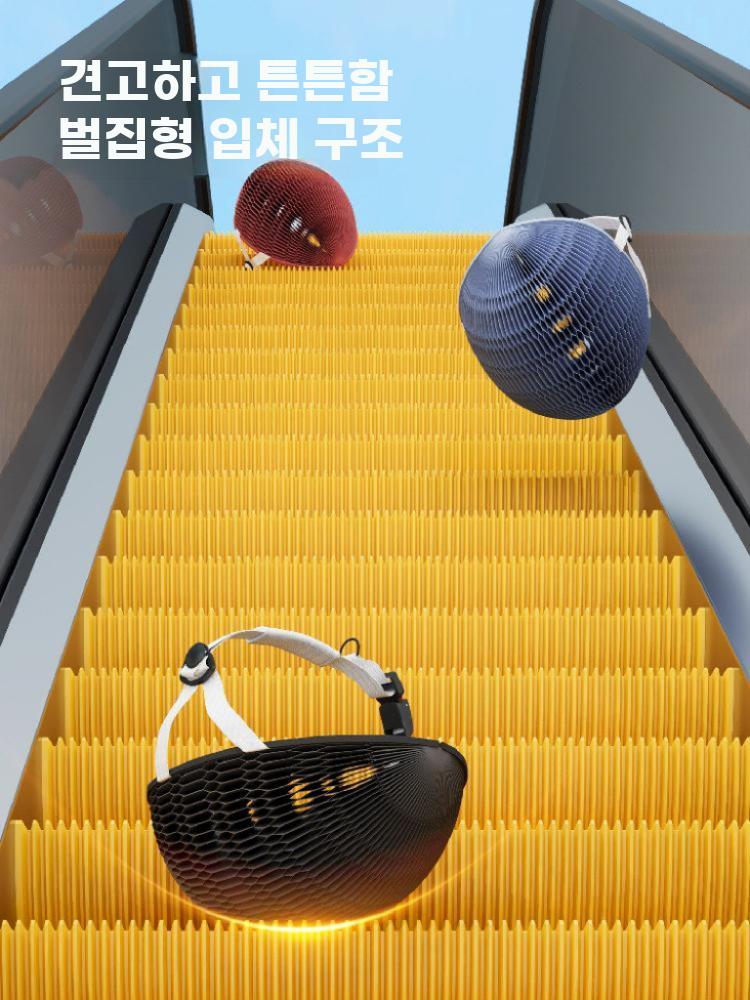 접이식헬멧 휴대용 헬멧 폴딩 초경량 킥보드 공유 자전거 레드 - 상세 이미지 5