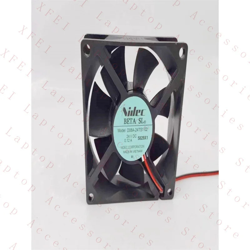 C D08A-24TS1 02 DC24V 0.12A 8CM 8025 2선식 냉각팬