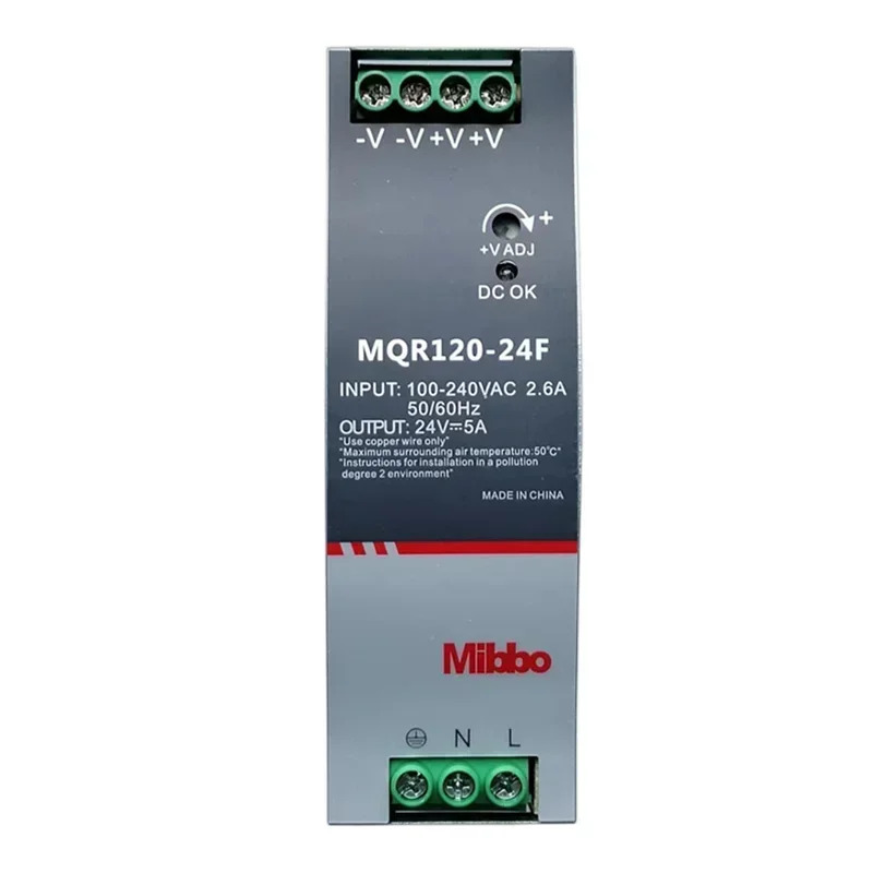 2025.4Mibbo MQR120-24F DIN 레일 스위칭 전원공급장치 075 150 240 480W DC 12V 48C