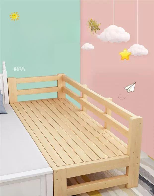 연장 가능한 원룸 프레임 침대 보조 나무 길이 200x너비 30 기타 수납 공간 없음 - 상품 이미지
