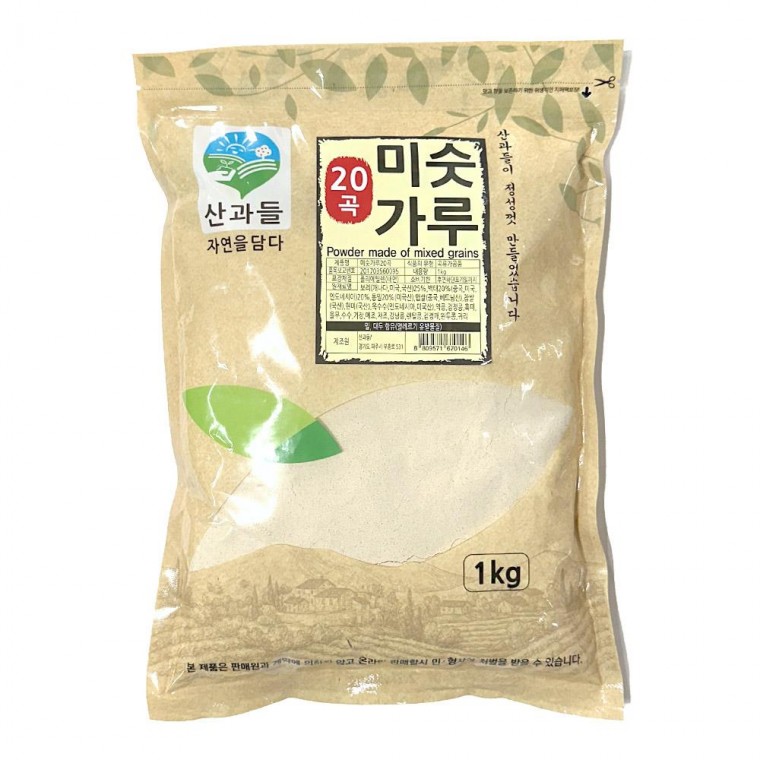 산과들 20 곡물 미숫가루 식사대용 선식 1kg - 상품 이미지