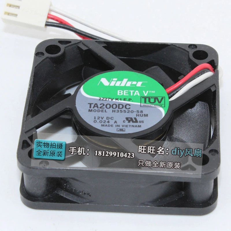 JFG 니덱 TA200DC H35520-58 DC12V 5015 5CM 저소음 냉각팬