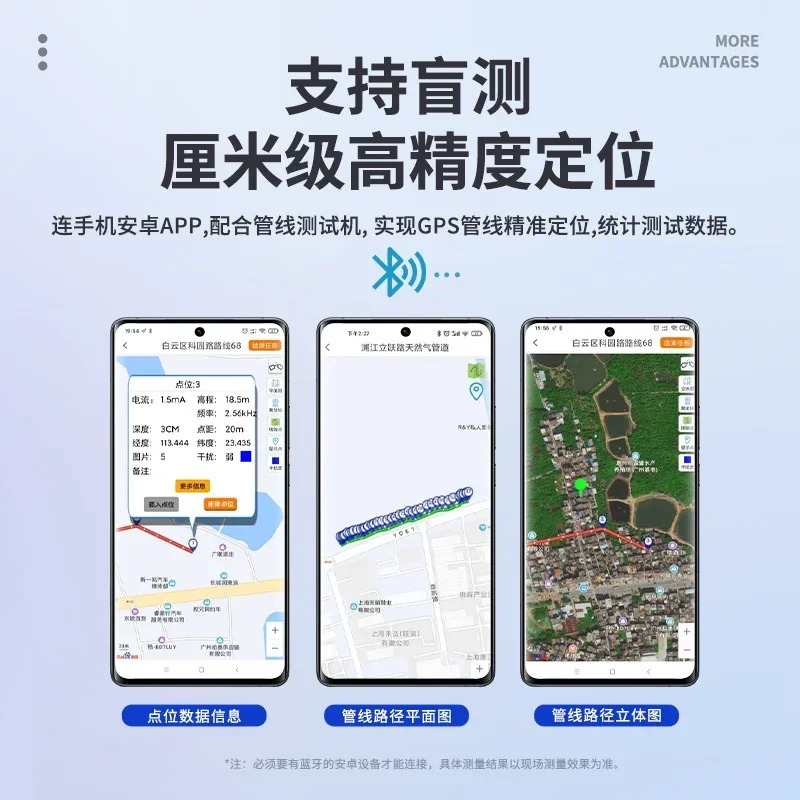 케탄 지하 파이프라탐지기 금속 파이프라케이블 전선 광케이블 GPS 방향 깊이 결함 탐지기