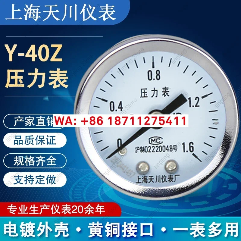 톈촨 기기 공장 Y-40Z 축방향 압력계