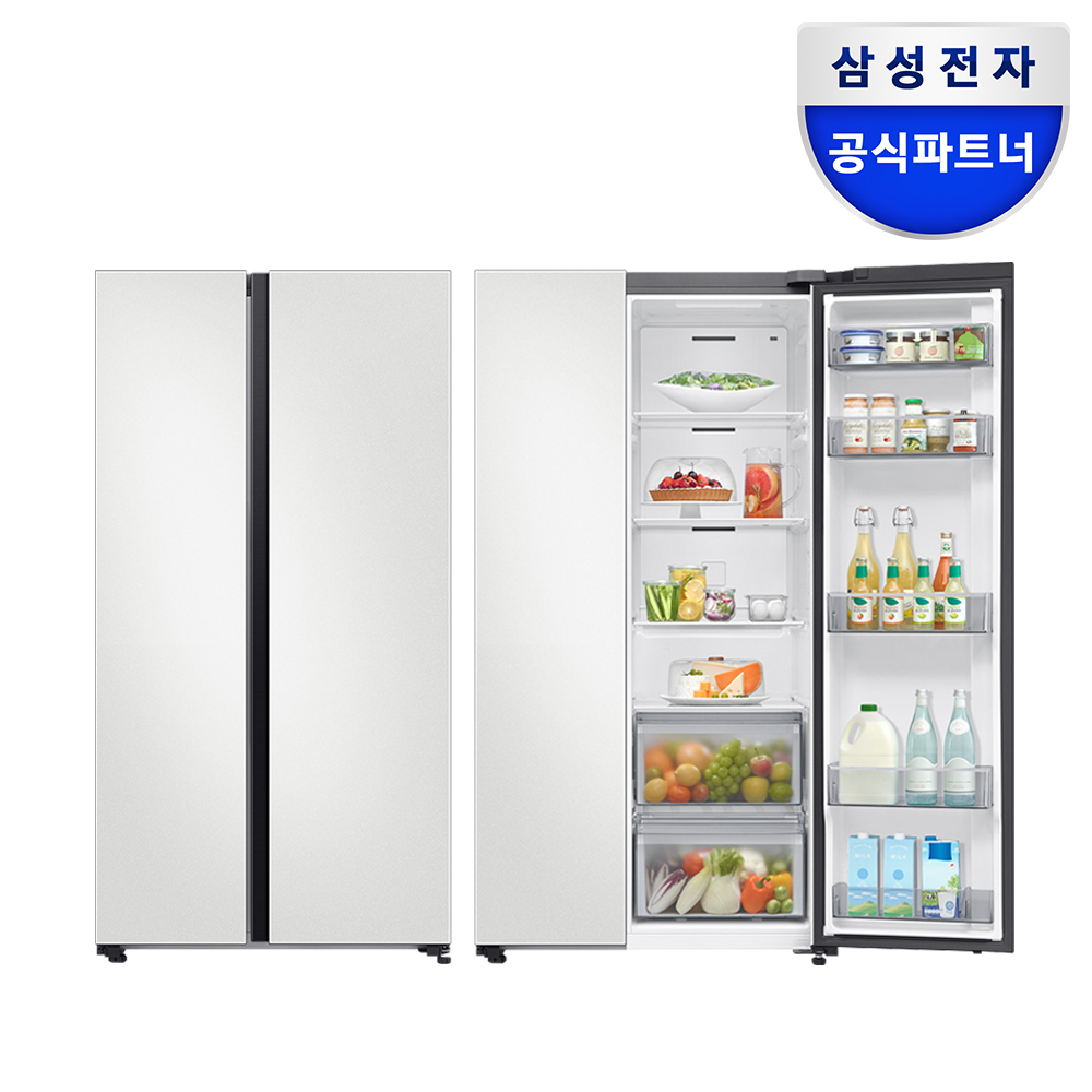 삼성 냉장고 RS70F65Q2Y 양문형 비스포크 AI인버터 프리스탠딩 651L 코타화이트 상품 이미지