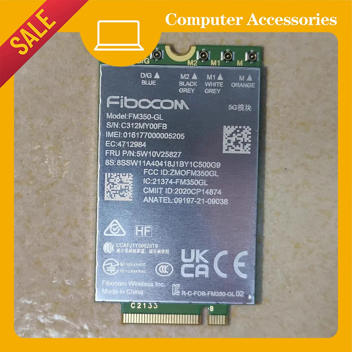 Lenovo호환 X1c 10th X1yoga 7th 5G 모듈 FM350-GL 5W10V25827용