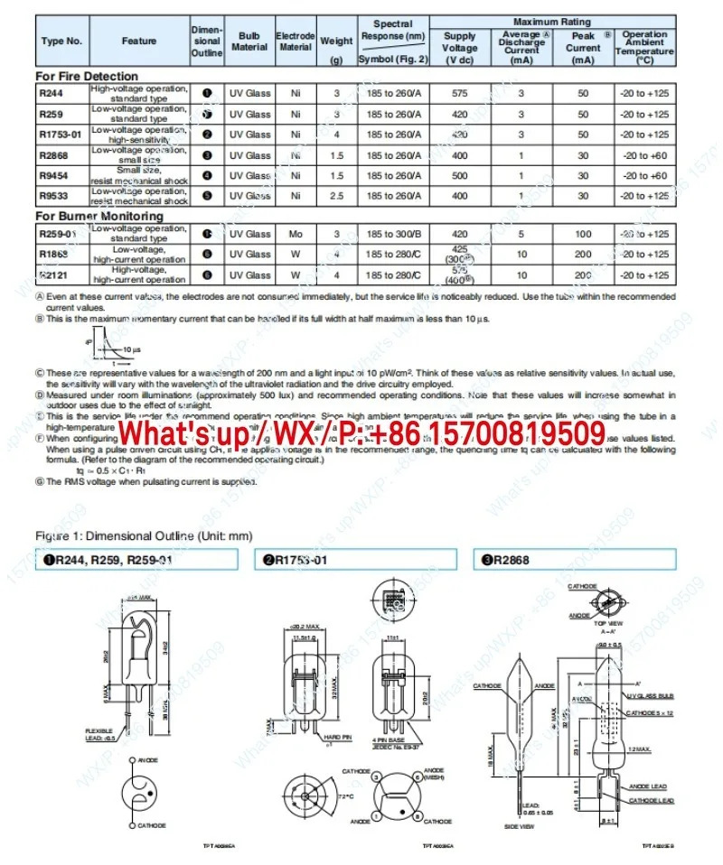 일반 액세서리 R2868 C10807 적외선 화염 감지기 드라이버 보드 광전센서 자외선 감광 튜브
