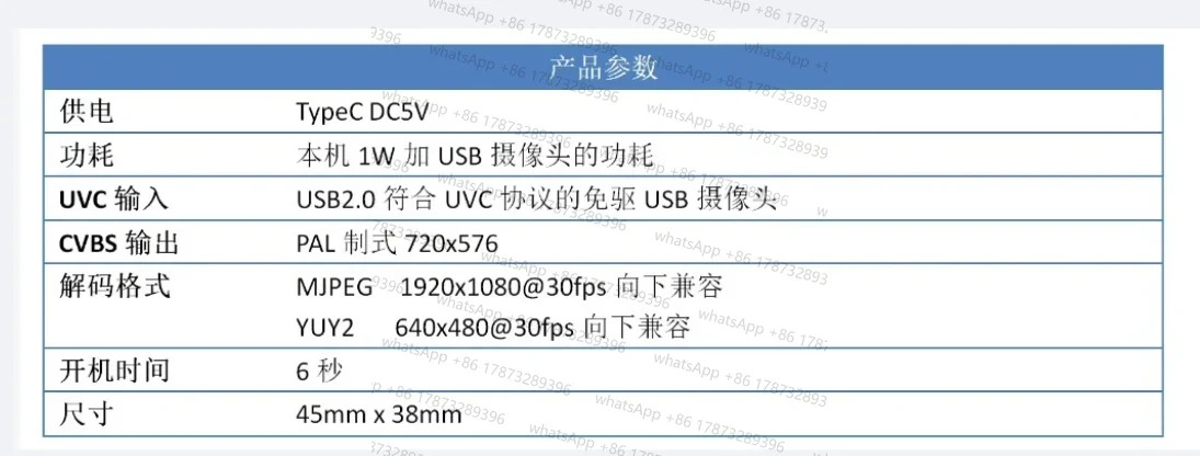 오리지널 UVC 드라이브 프리 USB 카메라 CVBS 비디오 출력 모듈 1080P MJPEG/YUV 호환 포켓 3