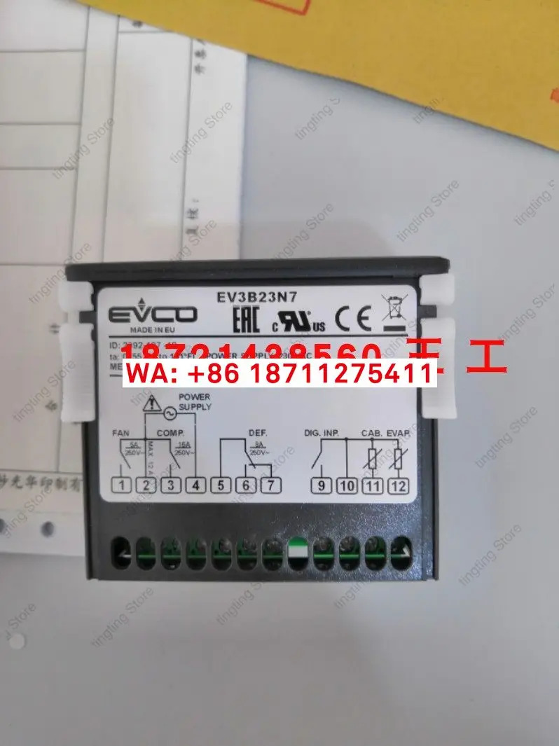 EVCO 모니터 온도 조절기 단일 출력 EV3B23N7