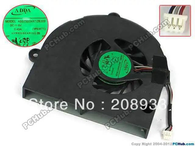ADDA ab07505mx12b300 0PEW71 5V 0.40A 노트북 팬