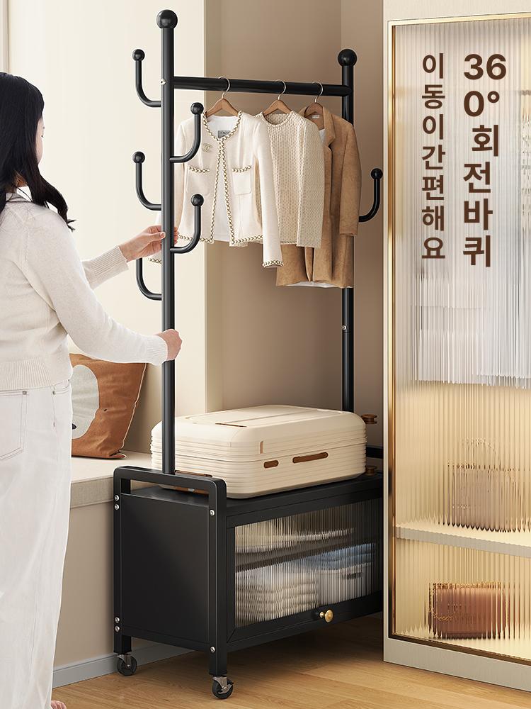 스마트행거 가방걸이 스탠드 옷걸이 코너 A 조립식 현관 80cm 무광블랙 - 상세 이미지 2