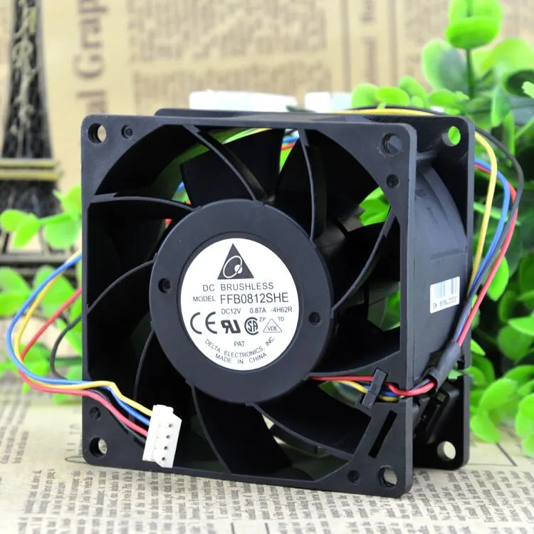 델타 8038 8 센티미터 12v0.87a 이볼 4선 PWM 온도 제어 팬 Ffb0812she