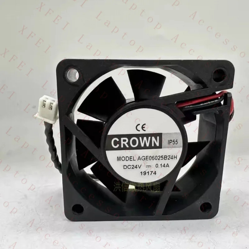 C 크라운 팬AGE06025B24H DC24V 0.14A 6025 60x25MM 2선 인버터 팬