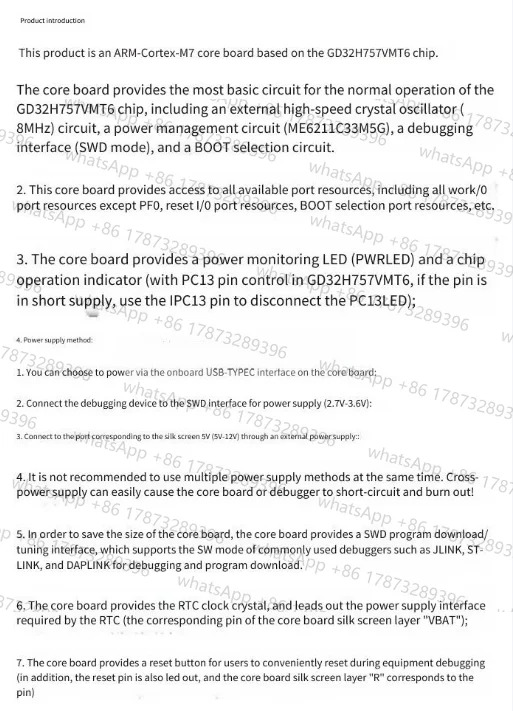 GD32H757VMT6 개발보드 STM32H7 고성능 M7 내부 코어 보드 시스템 최소 ZIT6