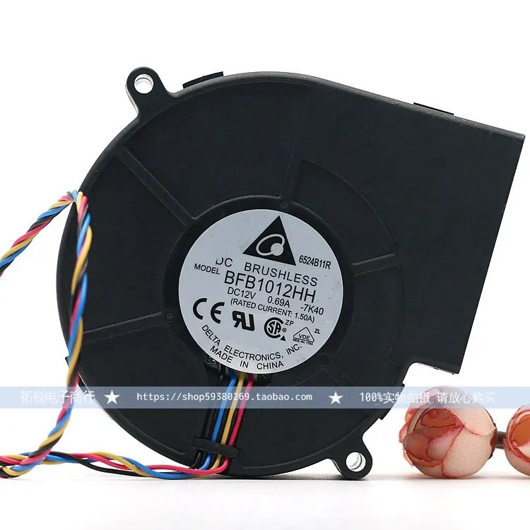 델타 Bfb1012hh 12v 0.69a 4선 PWM 이볼 블로워 팬9733
