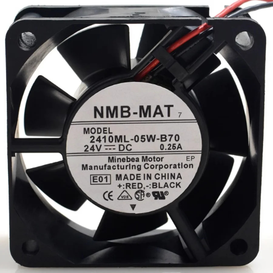 JFG For NMB 2410ML-05W-B70/B79 6025 6CM 24V 0.25A 이볼 베어링 쿨링 팬