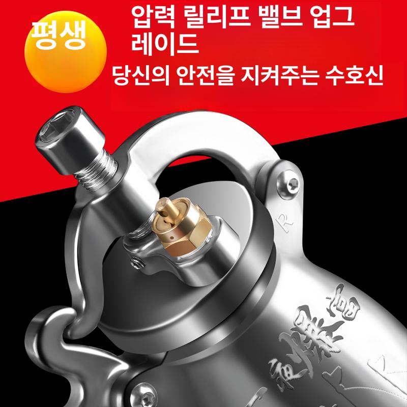 미니 뻥튀기기계 풀세트 스테인리스 스텐 소형 휴대용 압력계 대포형 가정용 캠핑 팝콘 268ml 1.35kg 오일압력계 4 - 상품 이미지