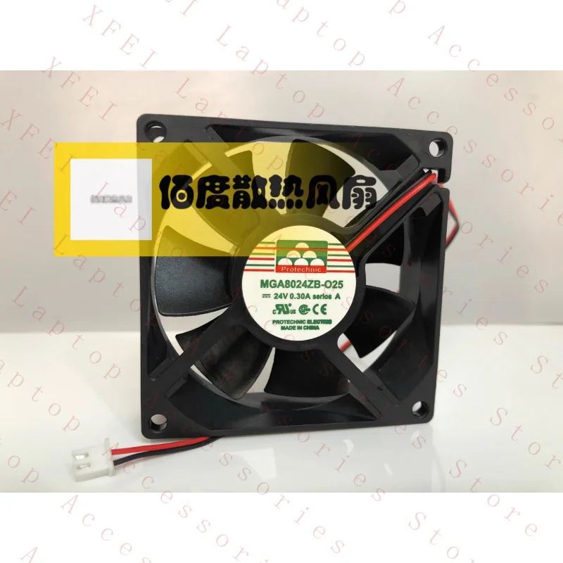 C MGA8024ZB-O25 8025 24V 0.30A 2핀 듀얼 볼 인버터 냉각팬