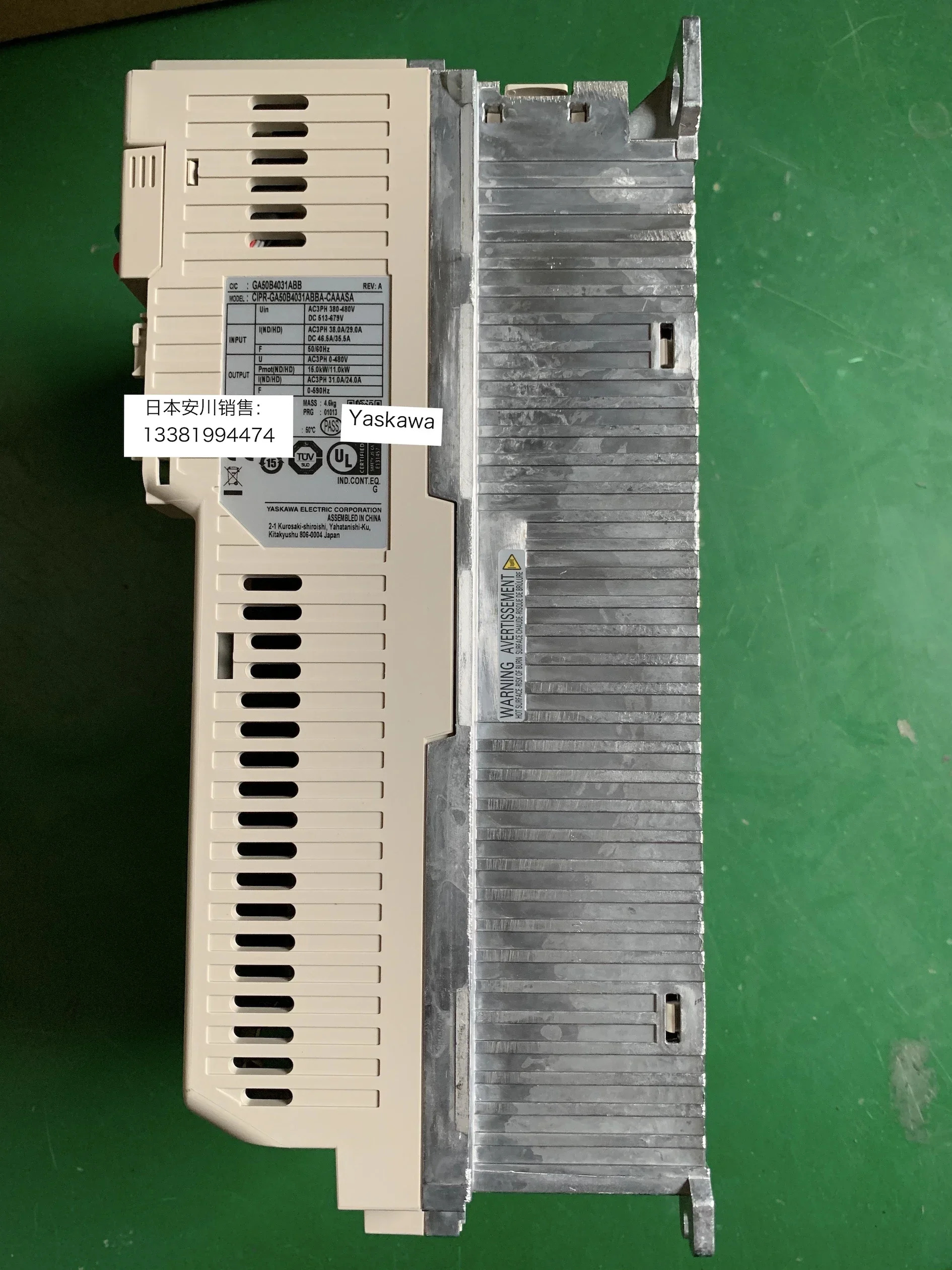 2025.4 일본 야스카와 주파수 변환기 GA500 CIPR-GA50B4031ABBA 15KW/11KW 새