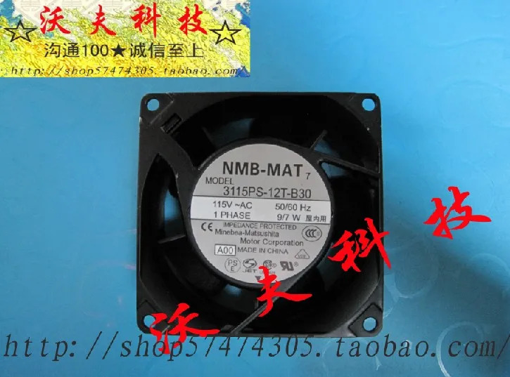 nmb 3115ps-12t-b30 115v 8038 ipc 알루미늄 고온 저항 팬