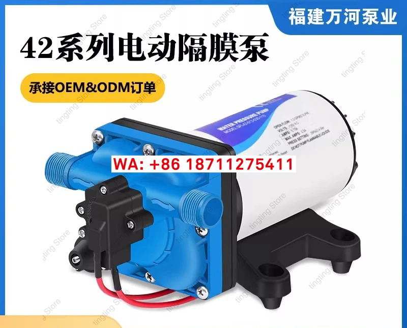 12V24V DC 전기 무소음 4챔버 다이어프램 펌프 관개자흡식 42개 모델