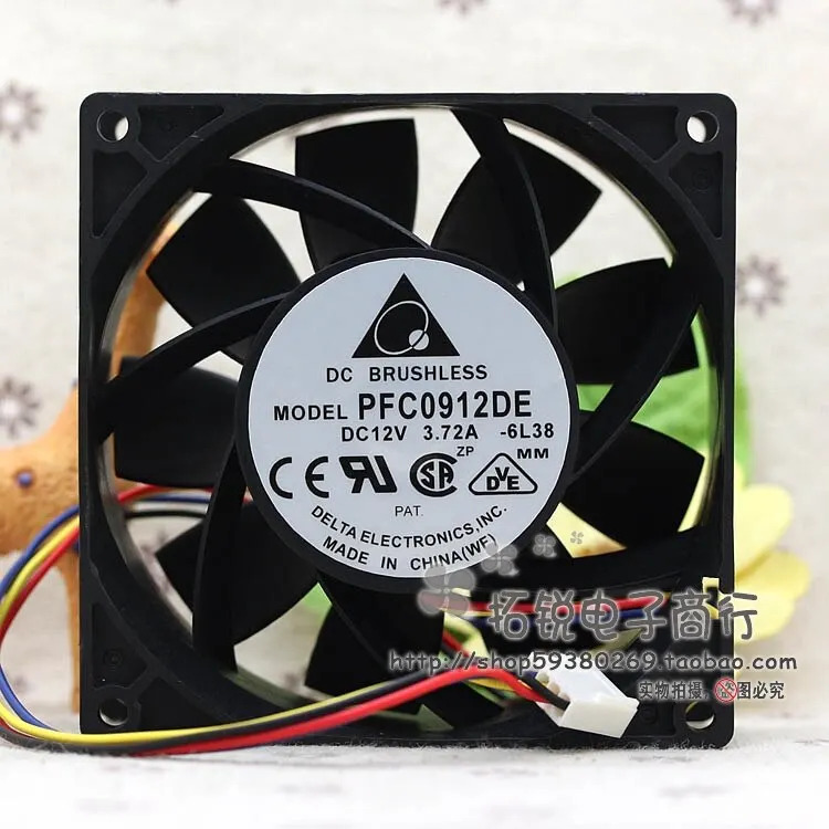 델타 PFC0912DE 9038 12V 3.72A 9CM 초강력 서버 냉각팬