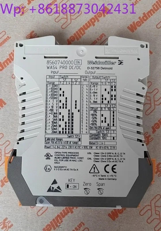 Weidmller 신호 절연기 WAS4 PRO DC/DC 8560740000