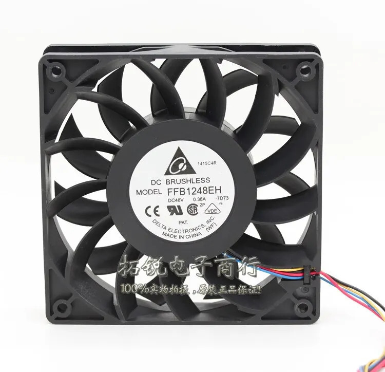 델타 FFB1248EH 112CM 48V 0.38A 4선 PWM 속도 제어 냉각팬