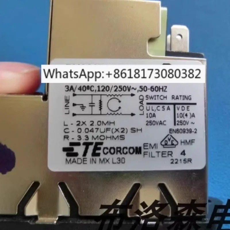 TE/CORCOM 7-6609940-2 전원 필터 250V3A 스위치 플랜지 설치 PM0S0DH3B