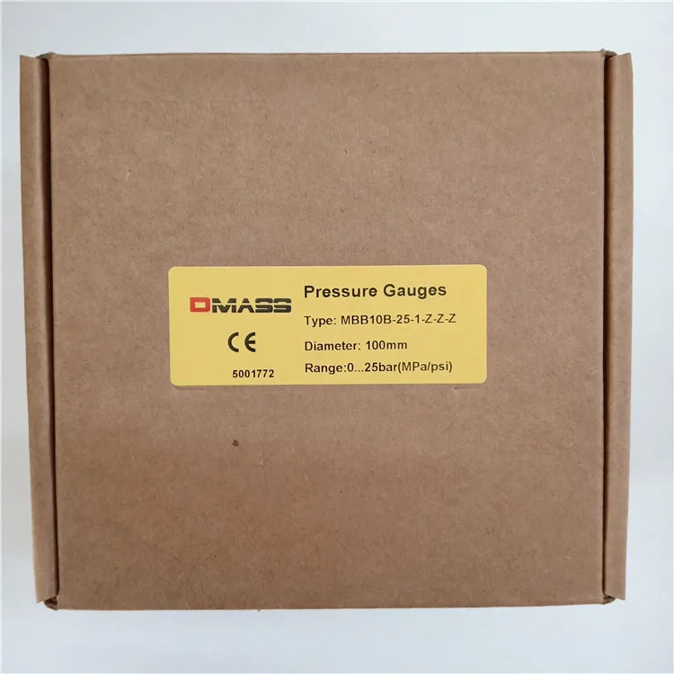 독일 DMASS 압력계 100 게이지 직경 MBB10B-25-1-ZZZ 여성용얼