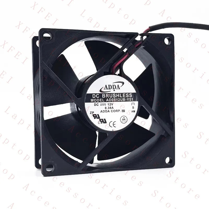 C AD0812UB-Y51 DC12V 0.38A 8032 8CM 2선식 냉각팬