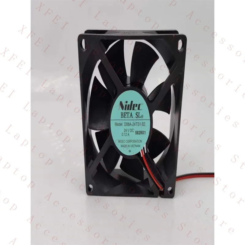 C D08A-24TS1 02 DC24V 0.12A 8CM 8025 2선식 냉각팬