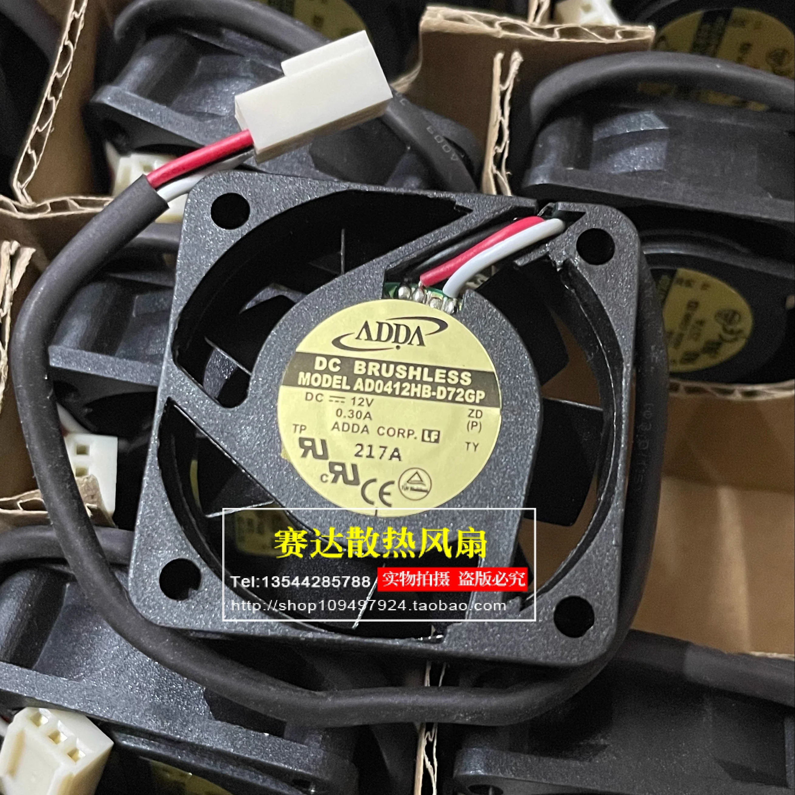 JFG For ADDA AD0412HB-D72GP 4015 12V 0.30A 3 라핀 와이어 볼 베어링 냉각팬 40x40x15mm