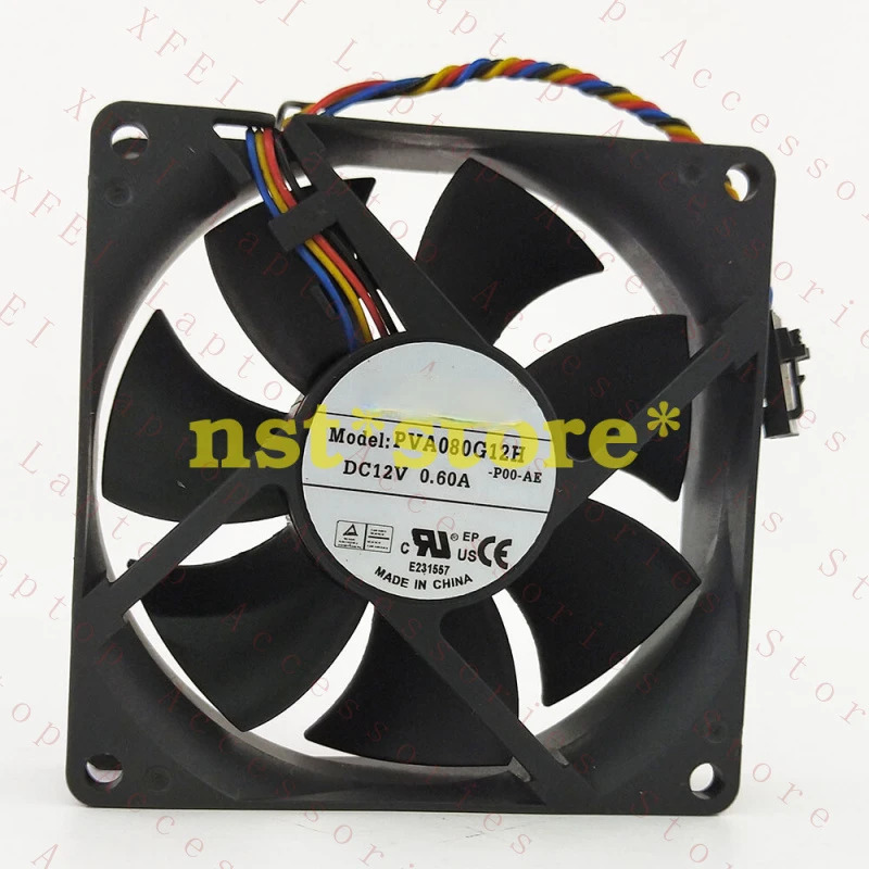 FOXCONN DC 브러시리스 PVA080G12H 팬 12V 0.6 4선 5핀 냉각팬