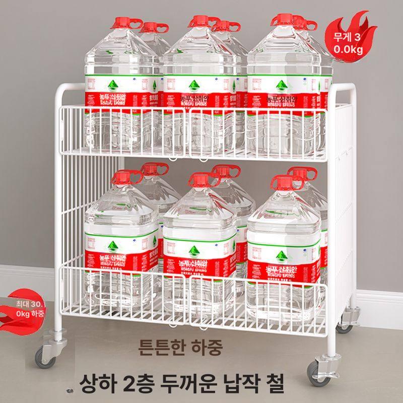 매대 철제 선반 마트 수납 접이식 행사 바구니 이동식 650mmx800mm 화이트 프레임 - 상세 이미지 5