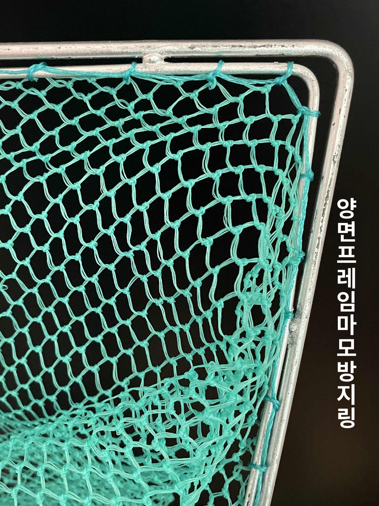 횟집뜰채 물고기 뜰채 낚시 바다 광어 나무 손잡이 50 정사각형 망 35 40 - 상세 이미지 5