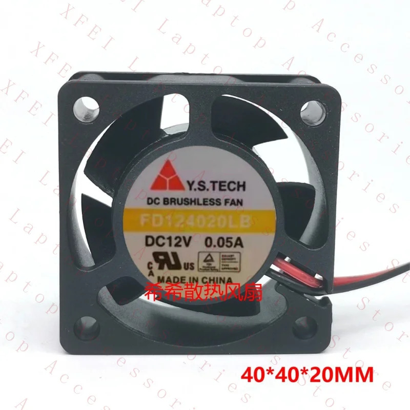 C Y.S.TECH 팬FD124020LB DC12V 0.05A 4020 4cm 2선 냉각팬 xpi