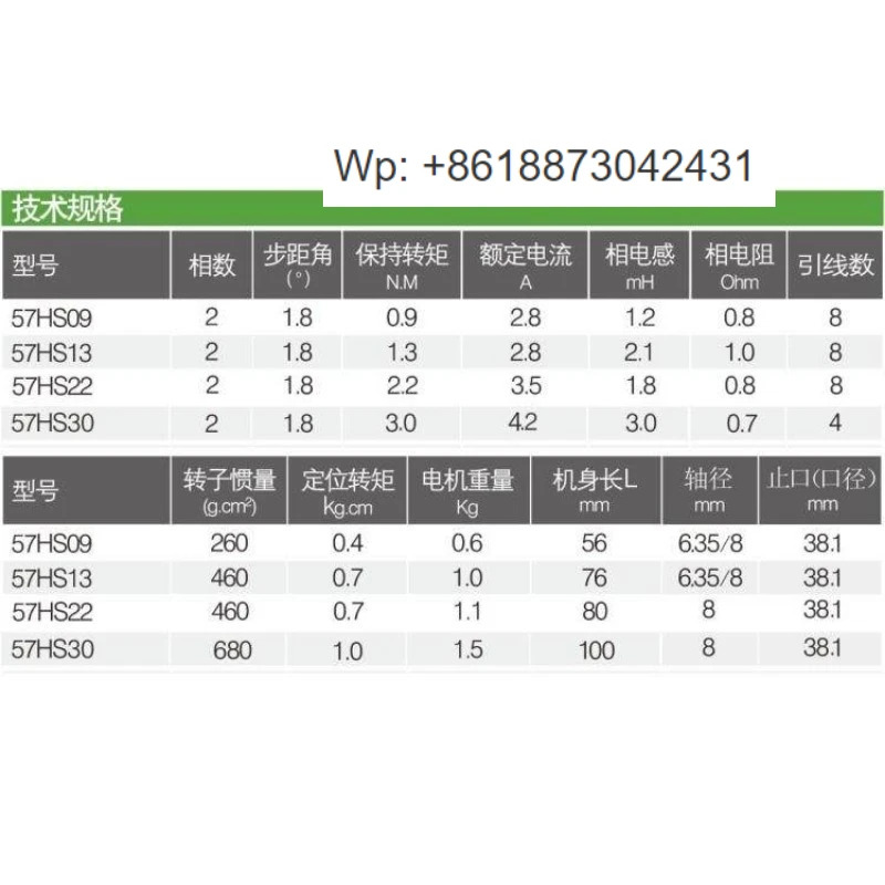 오리지널 Leisai 57HS09 13B 21A 22-A -C -LS 30 35 2상 57 스테퍼 모터