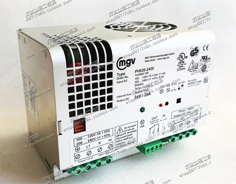 오리지널 독일산 MGV PH520-2420 전원 모듈 14.6040.100