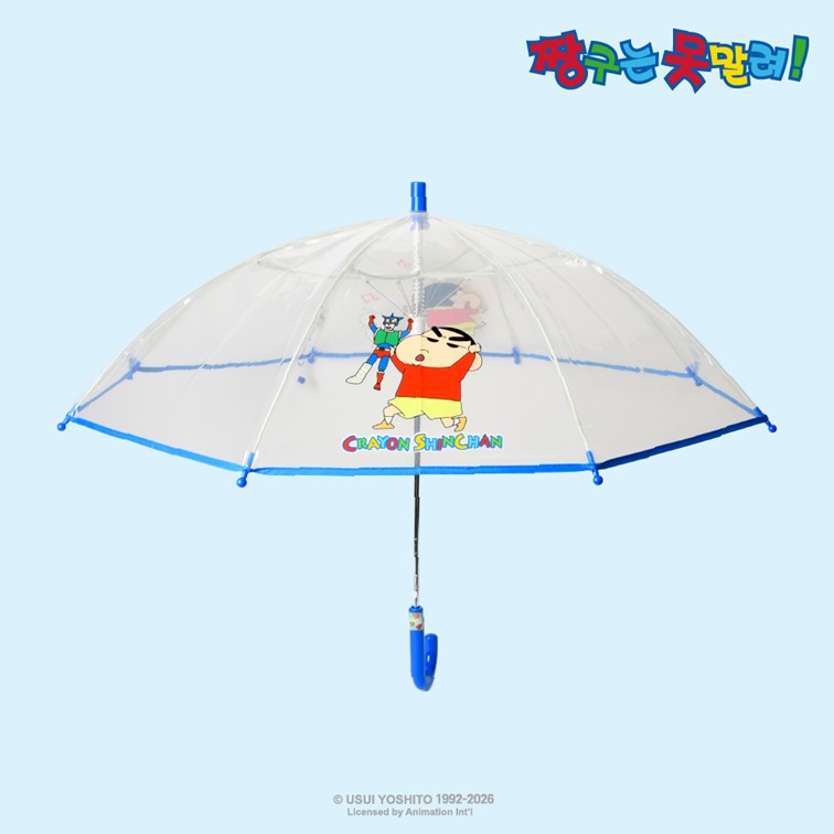짱구 투명 장우산 50cm 캐릭터 우산선물 장마대비 - 상세 이미지 4