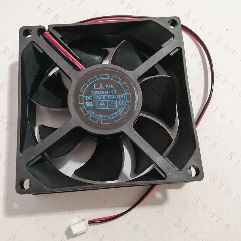 YATE LOON D80SH-12 팬 80x80x25mm 12V 0.18A 2핀