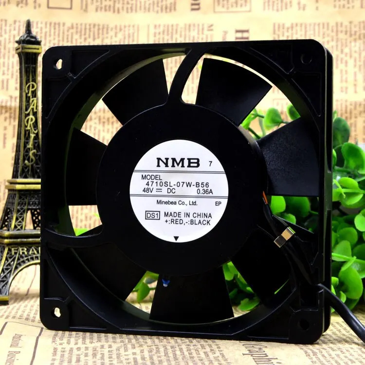 NMB 4710SL-07W-B56 48V 0.36A 12CM 알루미늄프레임 주파수 변환기 냉각팬12025