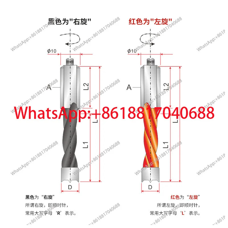 2날 목공일체형 합금 로우 드릴 노즐은 역방향으로 리퍼됩니다.