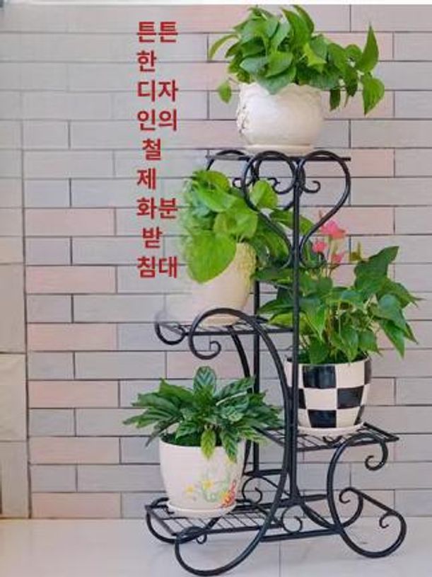 화분장식장 식물장 거실화분대 철재 진열대 선반 받 정리대 화분받침대 받침 - 상세 이미지 2