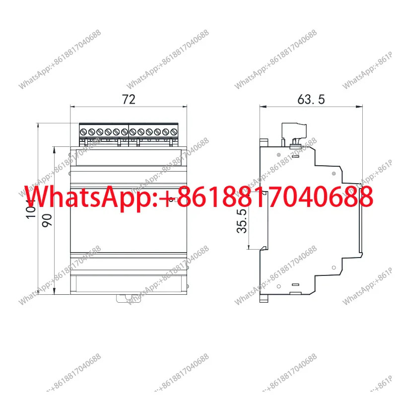 PD194Z-E14 AC 다루프 가이드 레일 전력계에는 변압기를 장착할 수 있습니다.