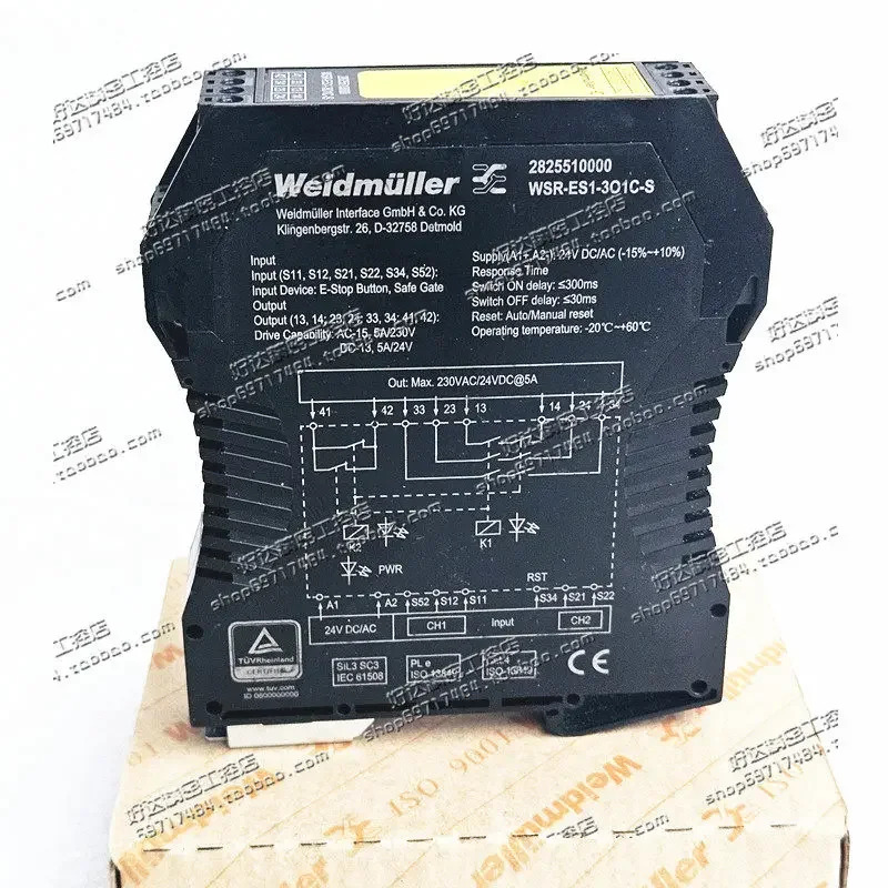 오리지널 웰드뮬러 안전 릴레이 WSR-ES1-3O1C-S 2825510000