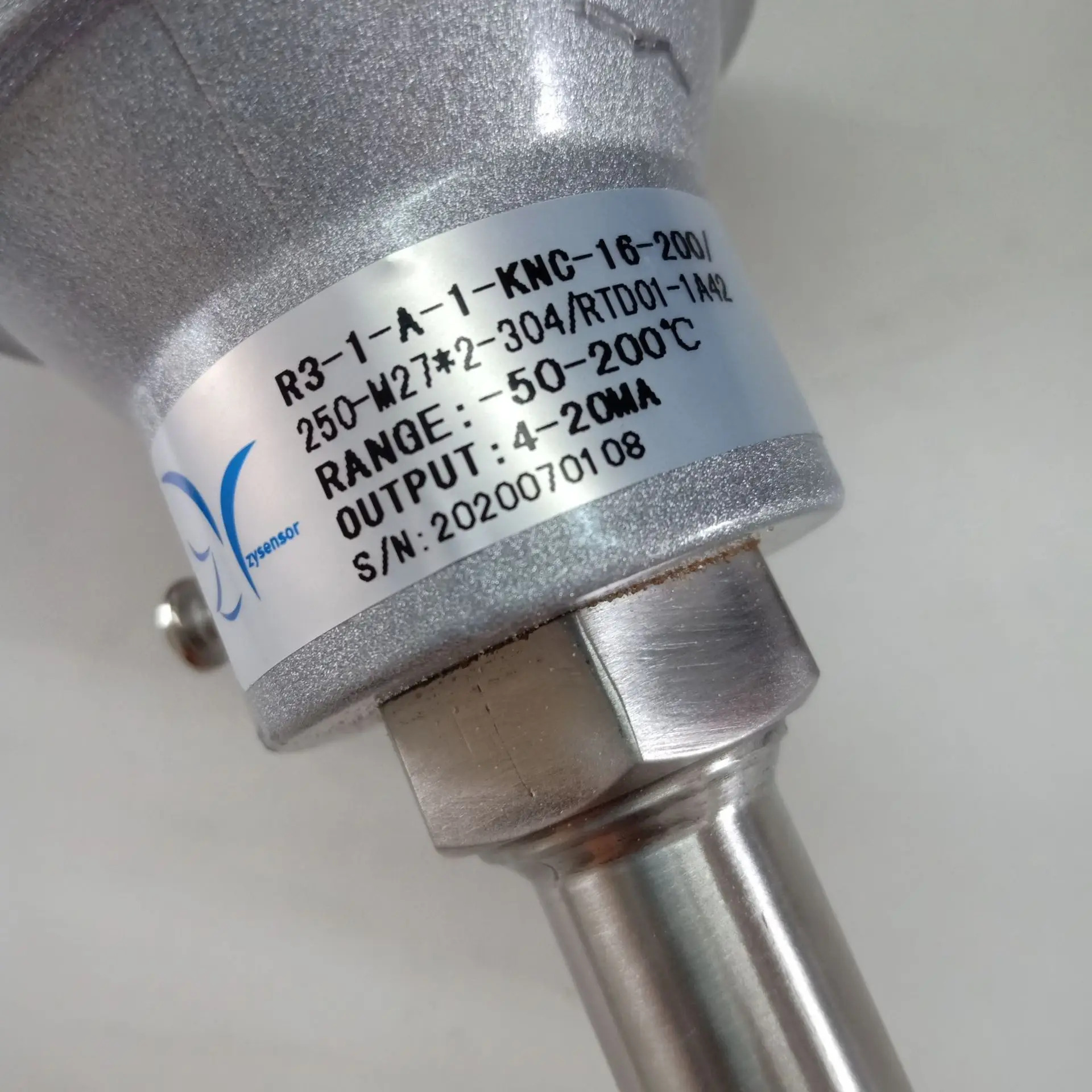 ZYSENSOR 온도 센서 4-20MA -50200 L 200 16.M27 x 2 열저항